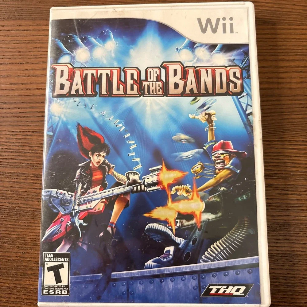 Nintendo Wii Battle of the Bands & Black Eyed Peas‎ Experience Game Bundle Lot